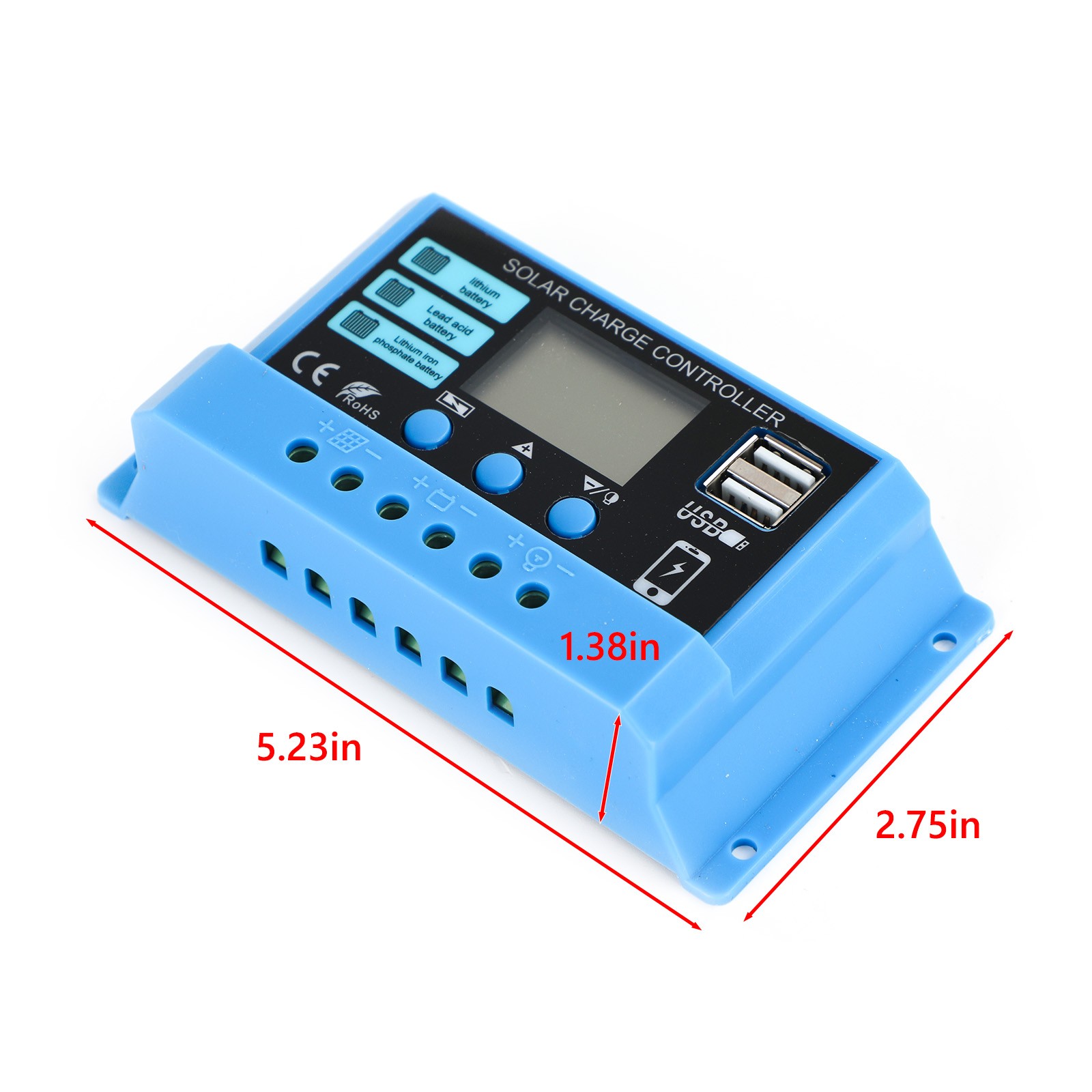 PWM 10A/20A/30A Solar Charge Controller Regulator For Lifepo4 Lead Acid