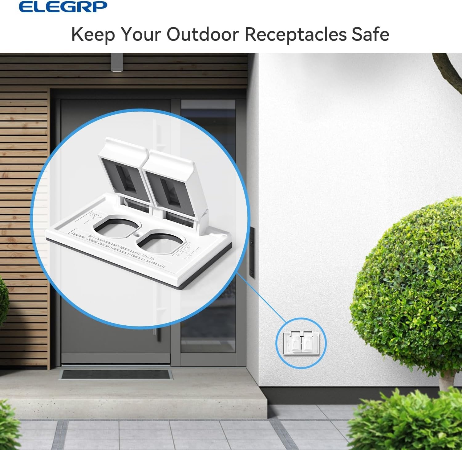 Weatherproof Outdoor Electrical Outlet Cover – 1-Gang, 2 Pack, Polycarbonate