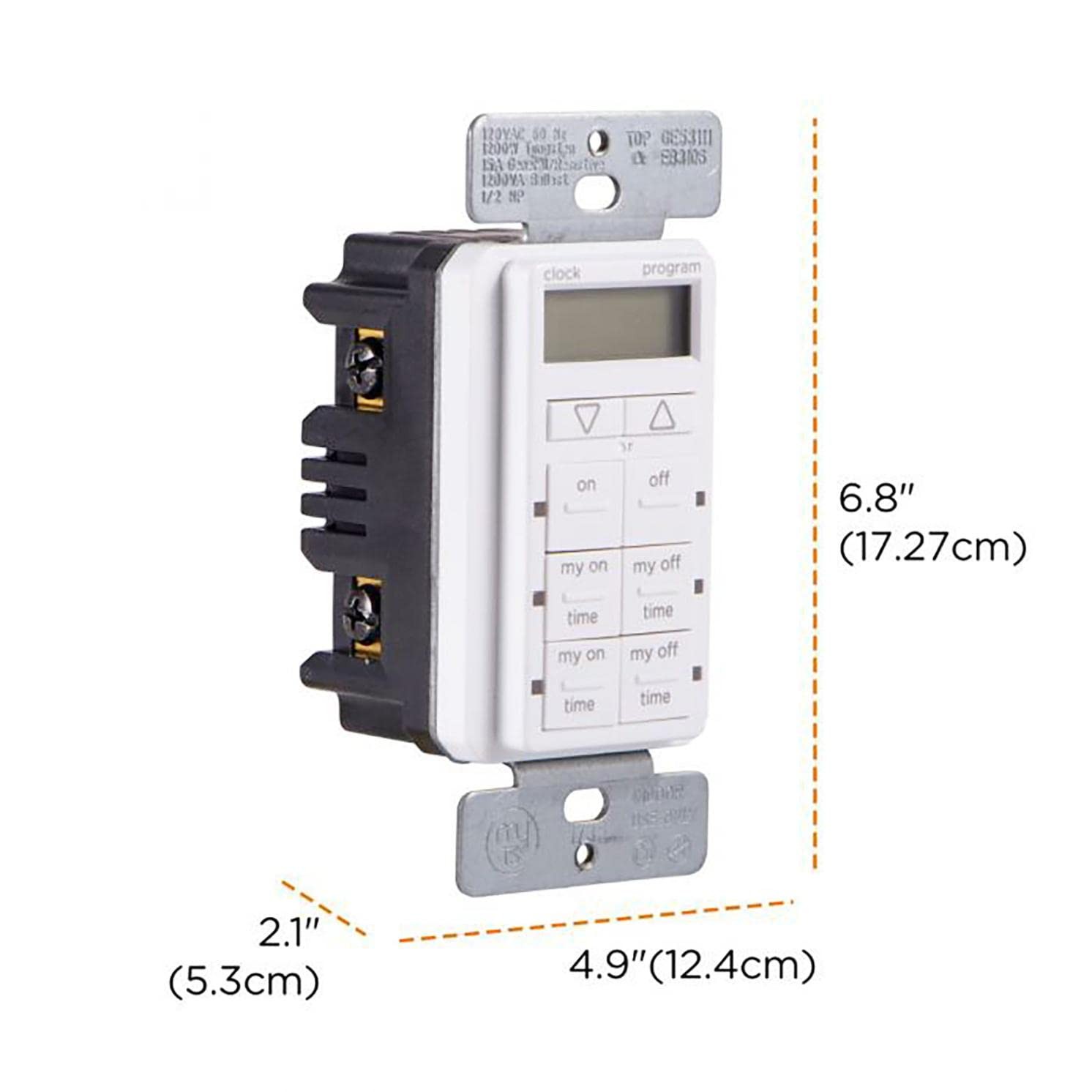 myTouchSmart In-Wall Digital Timer, 4 Programmable 24-Hours, 2 Custom on/Off