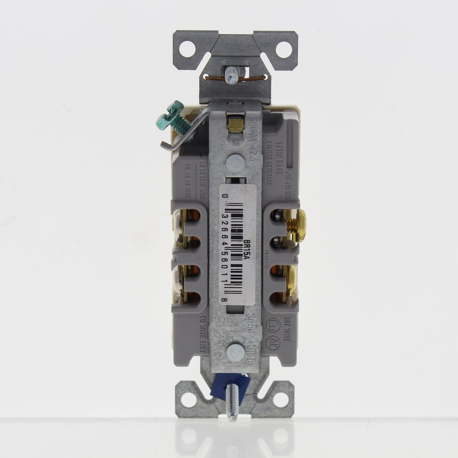 Eaton Almond COMMERCIAL Duplex Outlet Receptacle NEMA 5-15R 15A 125V Bulk BR15A