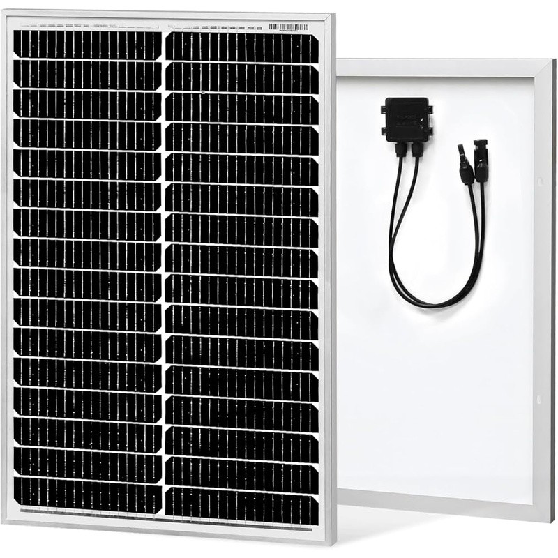 50W 12V Monocrystalline Solar Panel High Efficiency Waterproof Battery Charging