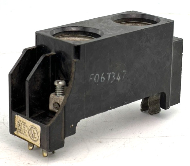Square D FSP-130 Fuse Holder Block 30 Amp 125 Volts — Chipped & Missing Screw