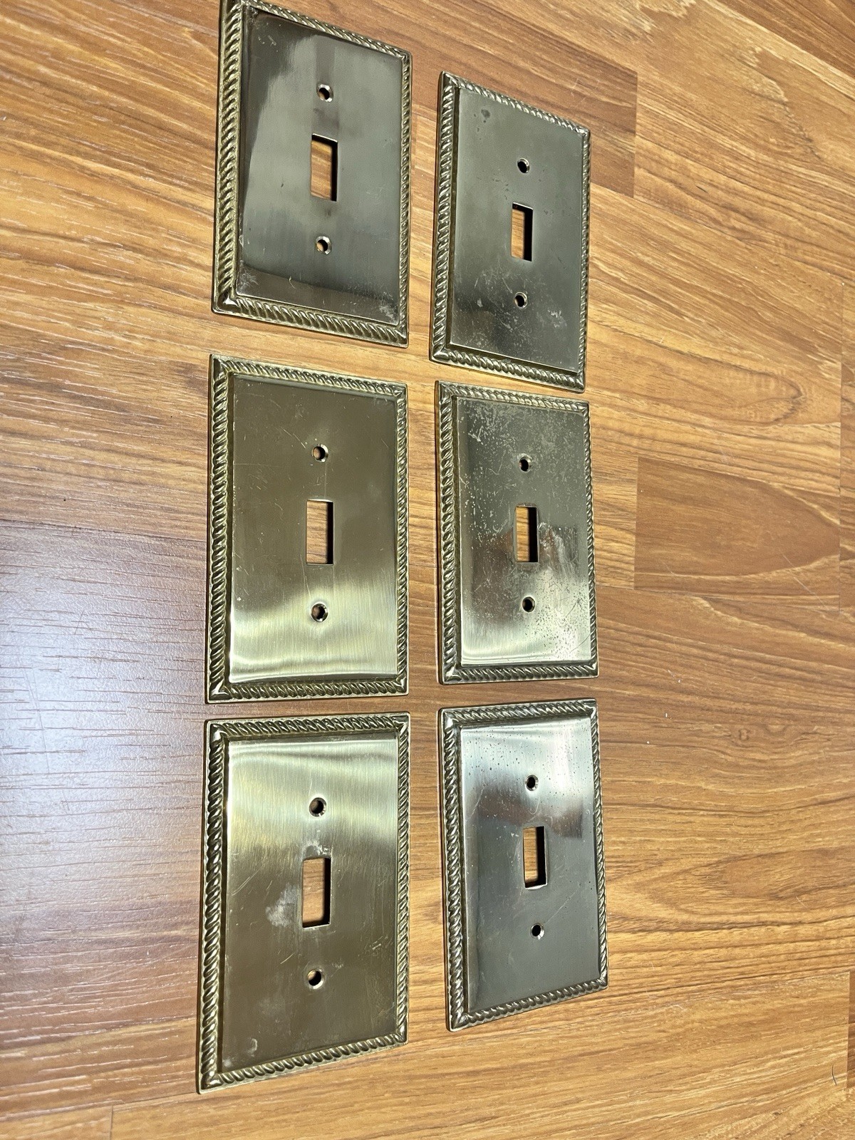 Solid Brass Wall Plates Vintage Angelo Heavy Assorted Lot of 16