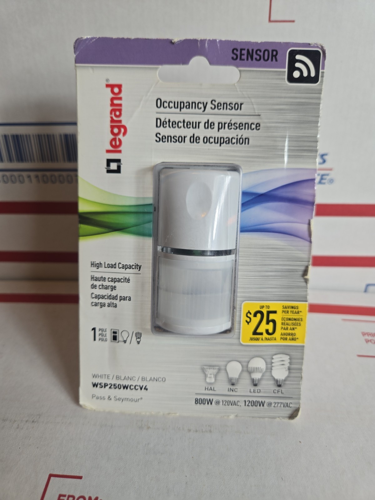 Legrand Occupancy Motion Sensor Light Switch White NEW WSP250WCCV4 363370 N