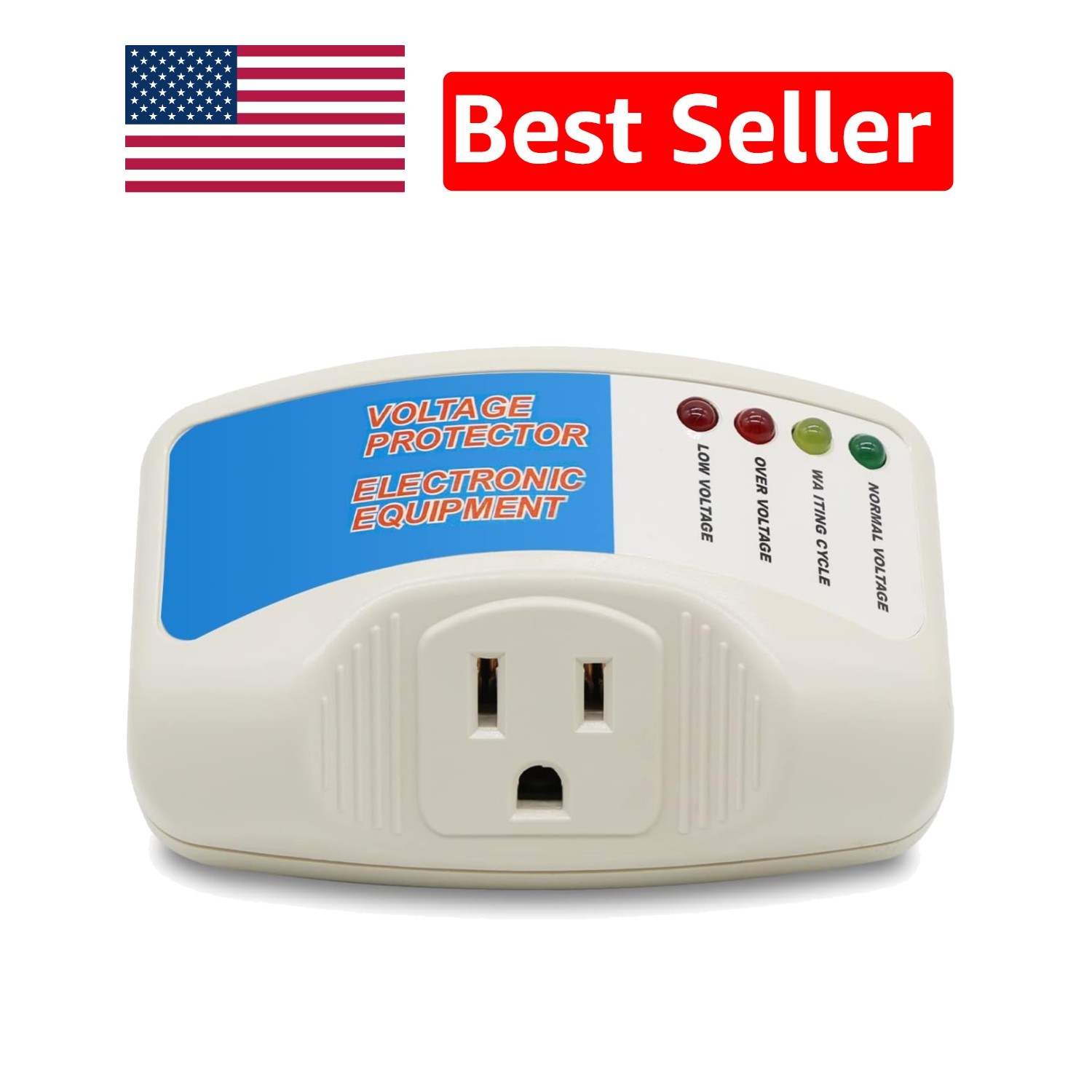 Durable Surge Protector Outlet – 1050 Joules Protection for Refrigerators & More