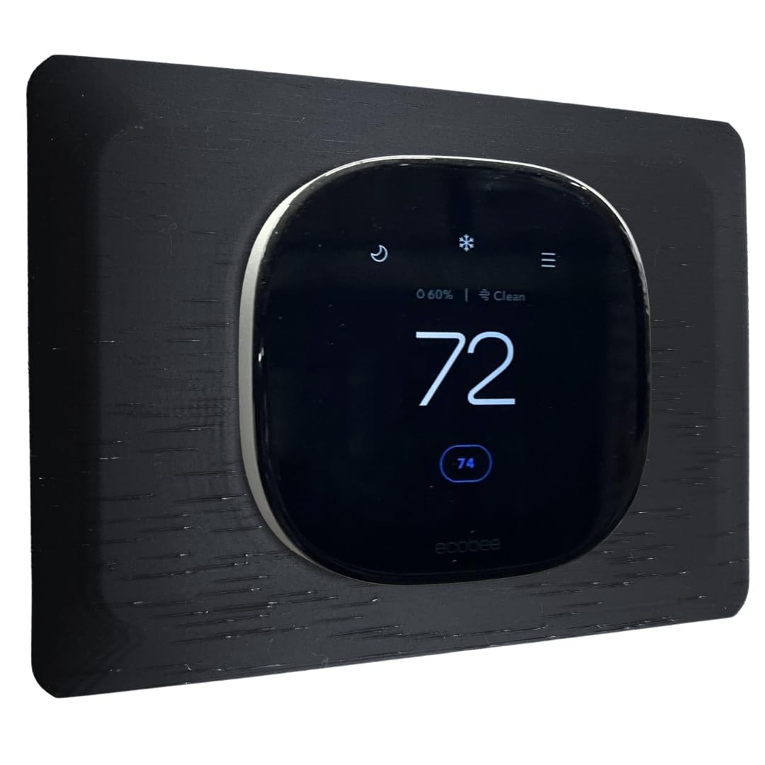 Onyx Black Rectangle Wall Plate for Ecobee Smart Thermostat Enhanced and Prem…