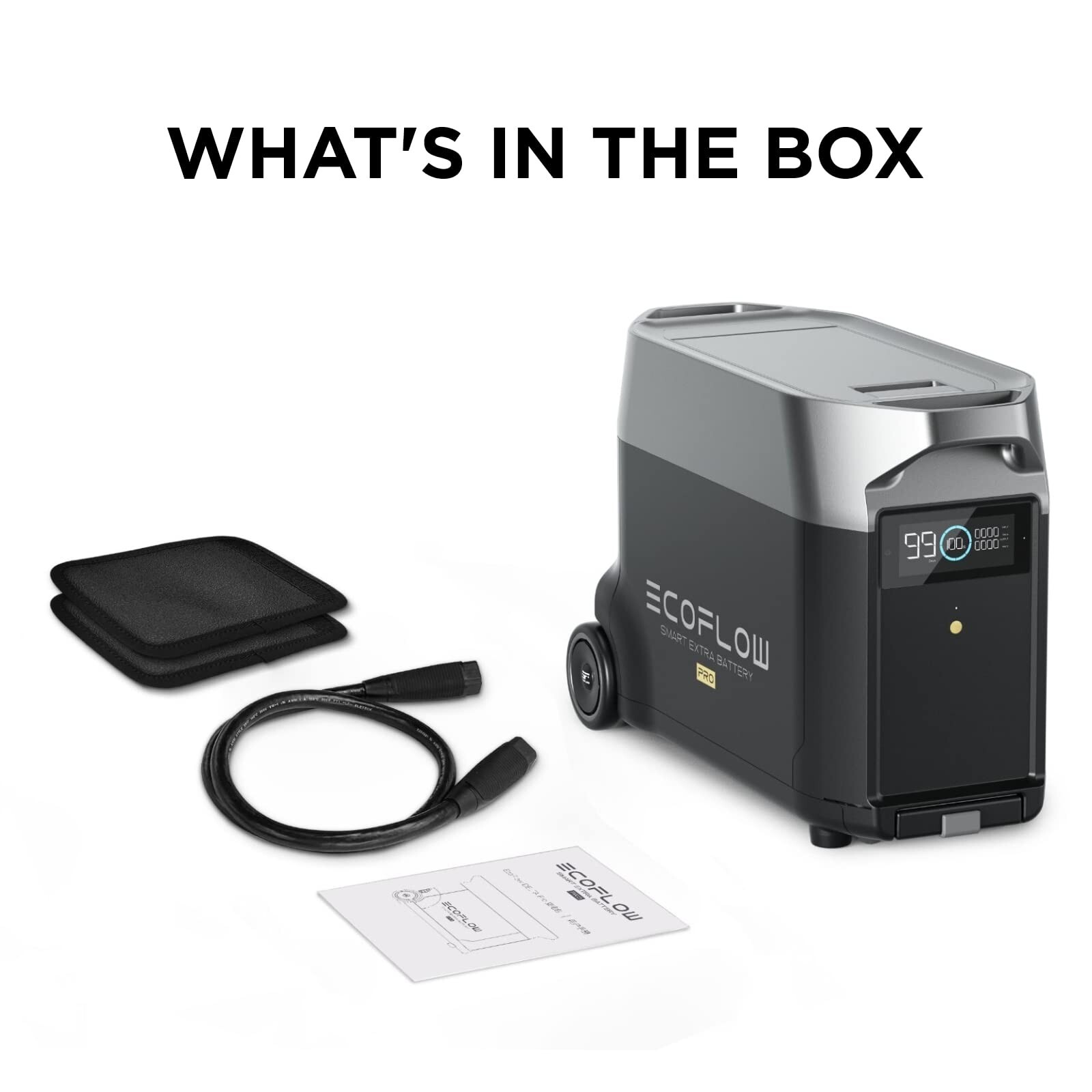 EcoFlow DELTA Pro Power Station Smart Extra Battery 3600Wh LiFePO4 Battery Used
