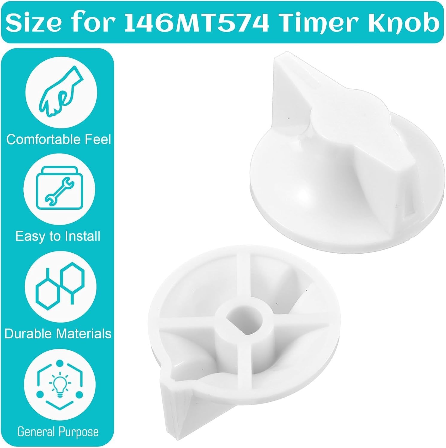 2 Pack Timer Switch Knob Replacement For Wall Bathroom Fan Motor Heater Light