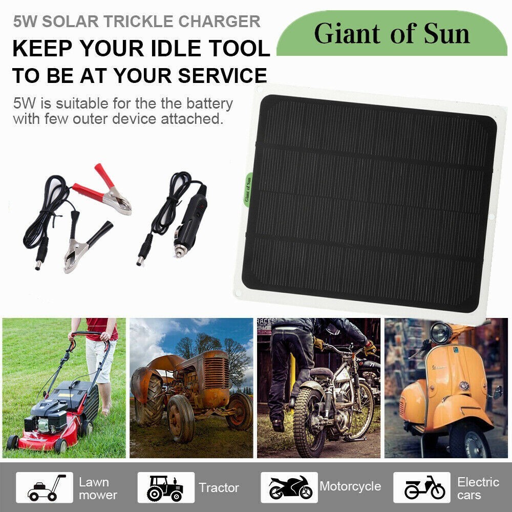 20W Solar Panel 12 Volt Trickle Battery Charger Kit For Car Van Caravan Boat