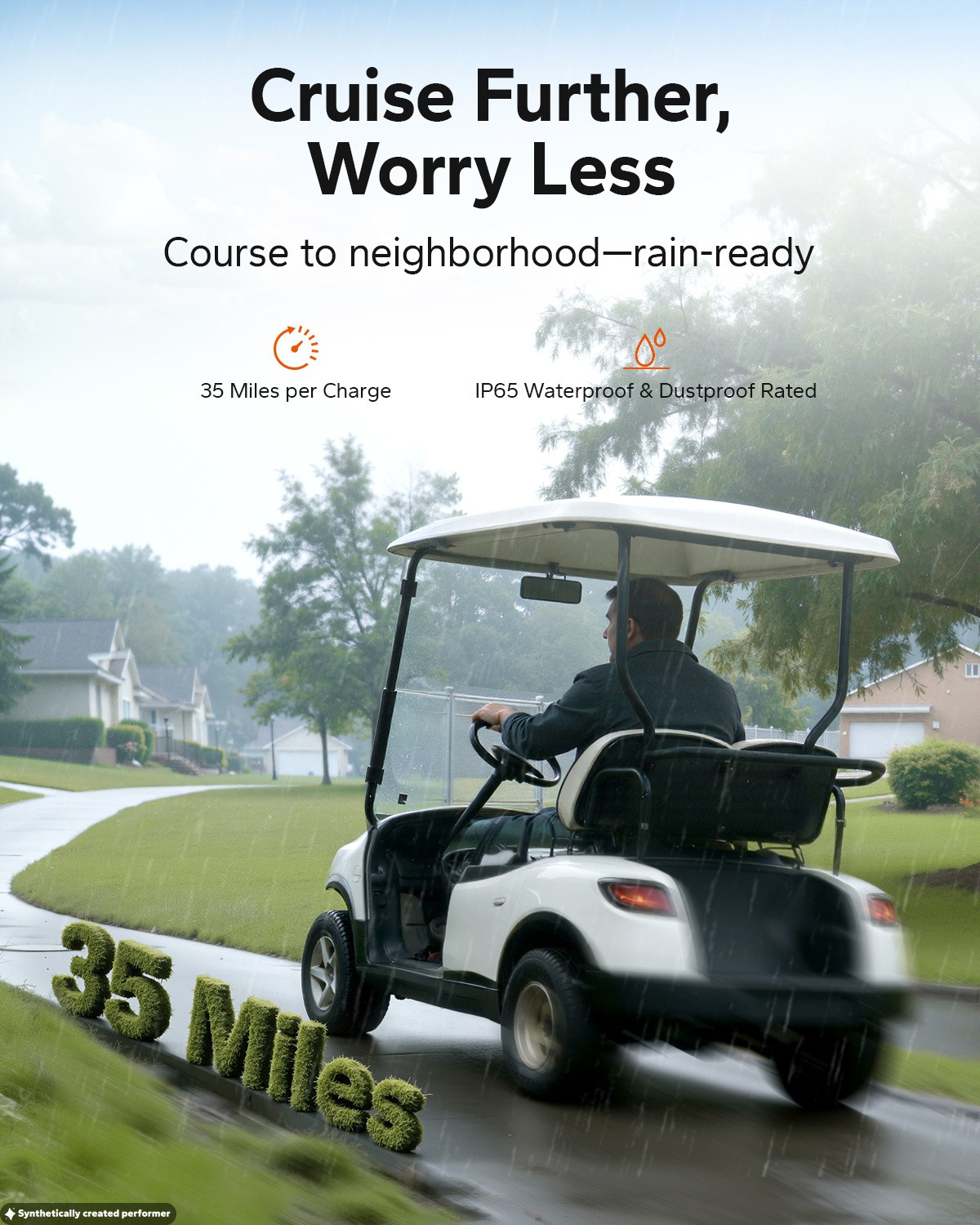 LiTime 36V 100Ah Bluetooth LiFePO4 Lithium Battery for Golf Cart Trolling Motor