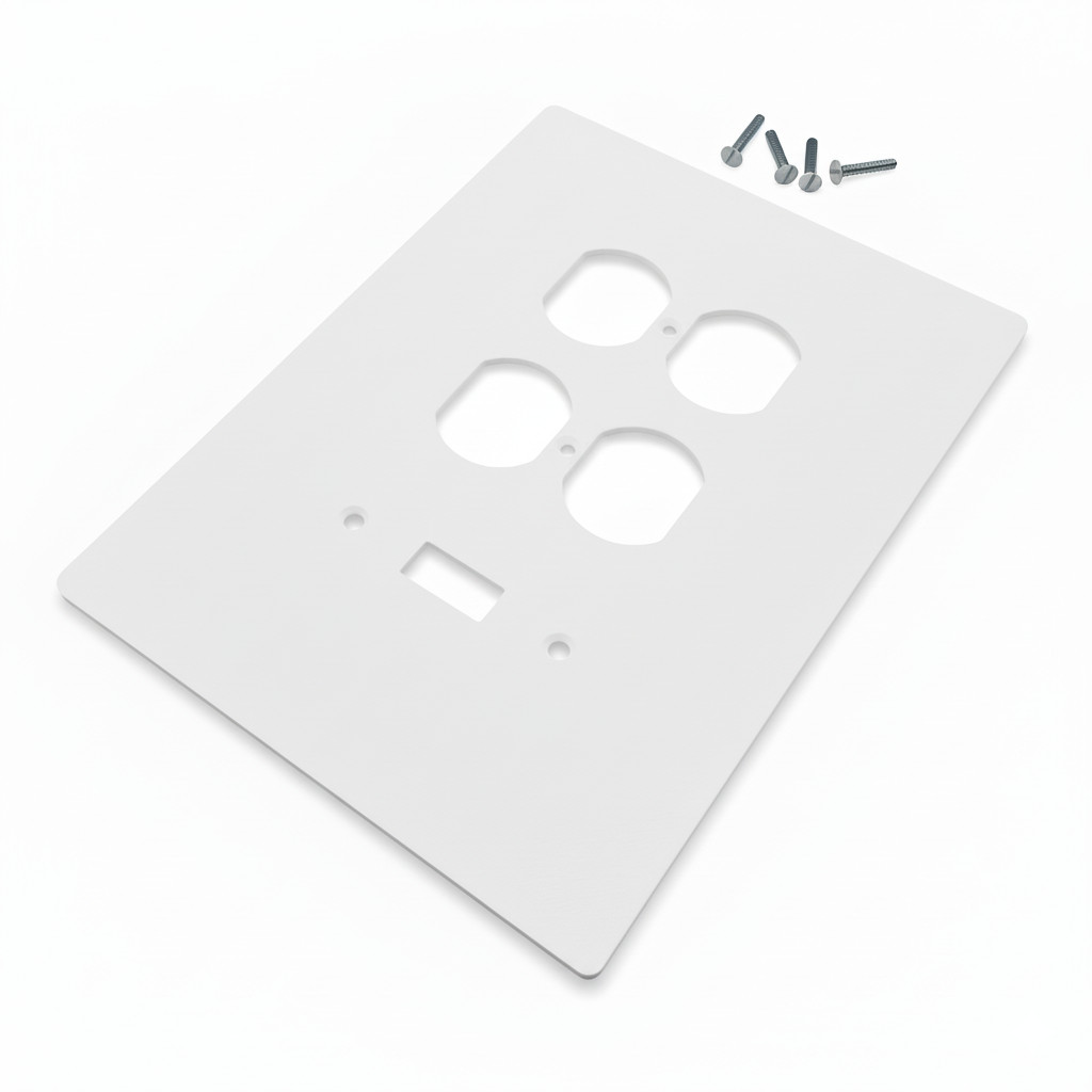 Oversize Combination Wall Plate Toggle Switch + Duplex Cover 6×8 Jumbo 3-Gang